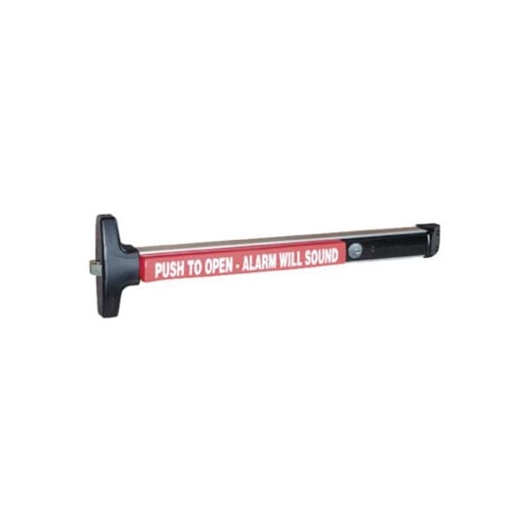 33 L V40 Series Panic Bar By Detex Alarm Bar / Weatherized Satin Aluminum
